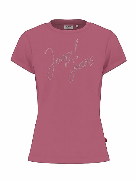 Joop Jeans T-Shirt "Tineta" mit appliziertem Logo in Glitzeroptik günstig online kaufen