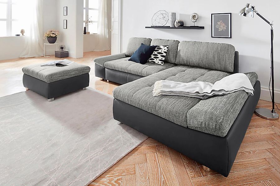 sit&more Ecksofa "Bergamo L-Form", wahlweise mit Bettfunktion, Bettkasten u günstig online kaufen