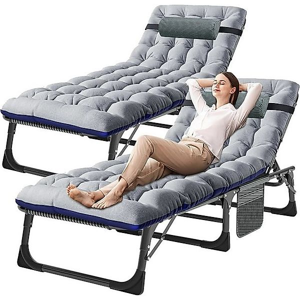 Meulbaty Klappbett Klappbar Sonnen Liege für Balkon/Garten, mit Auflage und günstig online kaufen