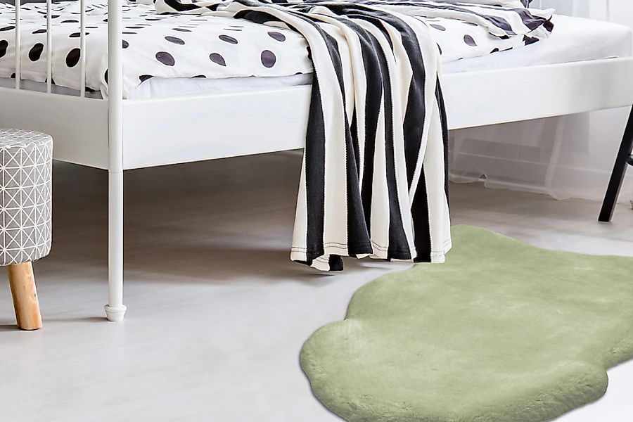 Arte Espina Fellteppich "Rabbit 200" fellförmig 35 mm Höhe Kunstfell, Kanni günstig online kaufen