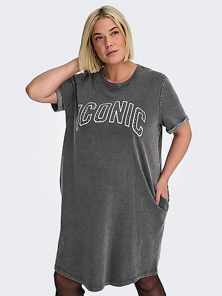 ONLY CARMAKOMA Jerseykleid CARKAYLEE SS QUOTE BLK DRESS JRS günstig online kaufen