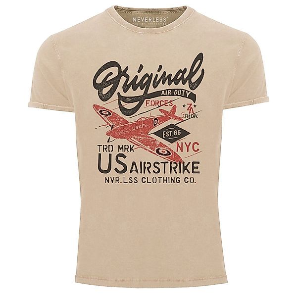 Neverless Print-Shirt Herren Vintage Shirt US günstig online kaufen