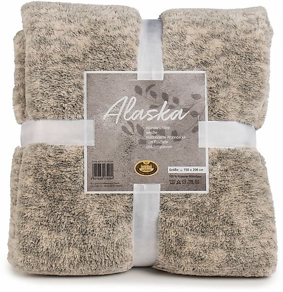 Wohndecke Alaska, Gözze, marmorierte Optik, kuschelig günstig online kaufen