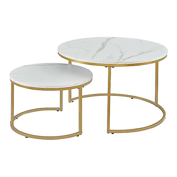 en.casa Couchtisch, »Christchurch« 2er Set rund günstig online kaufen