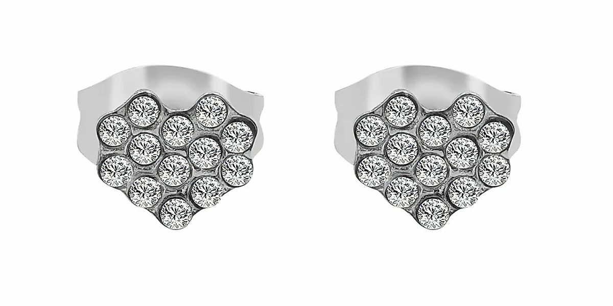 Adelia´s Paar Ohrhänger "Damen Ohrringe – Ohrstecker aus Edelstahl mit Stra günstig online kaufen