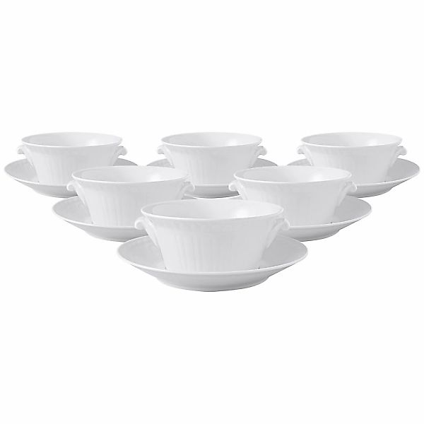 Villeroy & Boch Tasse "Suppentassen mit Untertassen Cellini 400 ml 6er Set günstig online kaufen