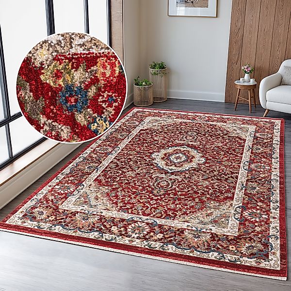 OTTO home Teppich »Molvio mit Fransen«, rechteckig, 18 mm Höhe, Orient-Opti günstig online kaufen