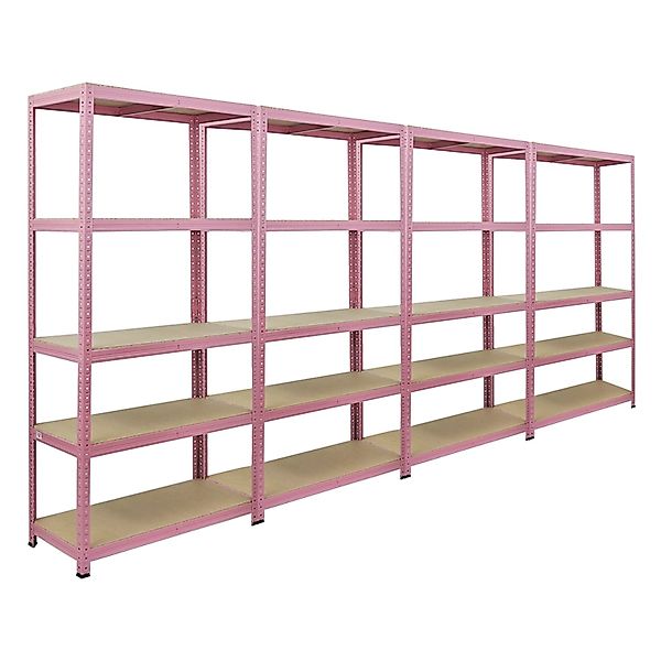 BERLINLODGE Mega Deal 4x Wohnregal PINK LADY HxBxT 180x90x40cm Fachlast 175 günstig online kaufen