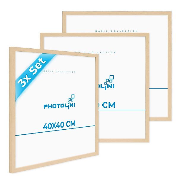 PHOTOLINI Bilderrahmen 3er Set, stabiles MDF-Holz, mit Acrylglas, extra Zub günstig online kaufen