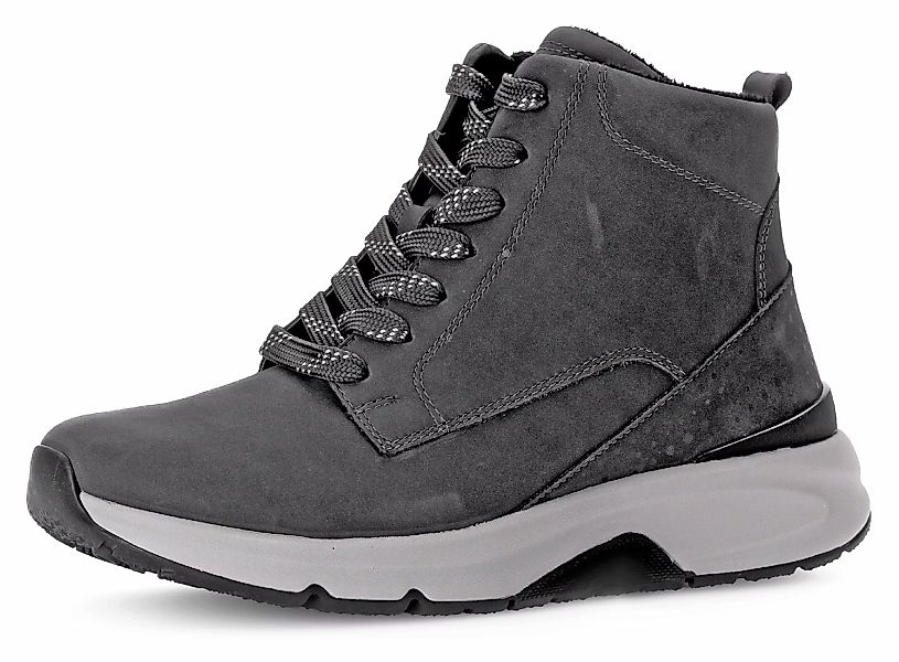 Gabor Rollingsoft Schnürboots, Keilabsatz, Freitzeitschuh, High-Top-Sneaker günstig online kaufen