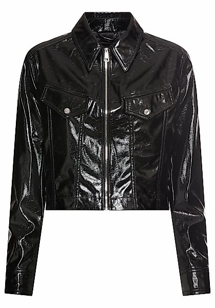 BOSS ORANGE Kurzjacke "Jasita Premium Damenmode", in Lederoptik günstig online kaufen