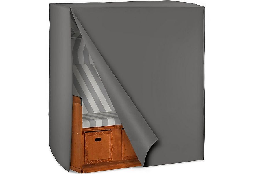 tectake Gartenmöbel-Schutzhülle Schutzhülle für Strandkorb, mit 2 Reißversc günstig online kaufen