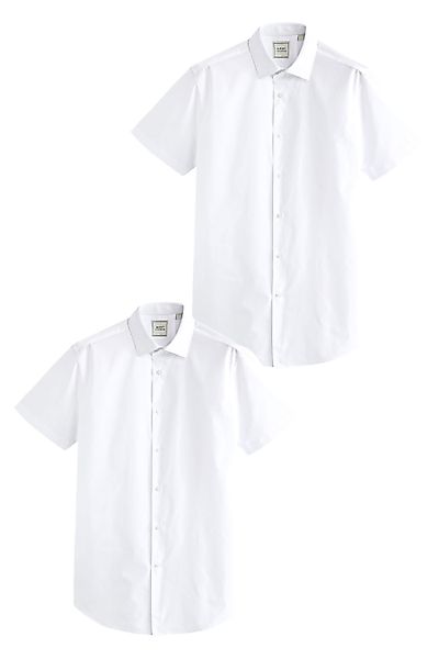 Next Kurzarmhemd Pflegeleiche Slim Fit Kurzarmhemden günstig online kaufen