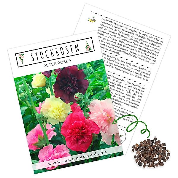 HappySeed Blumensamen Stockrosen Samen - Alcea günstig online kaufen