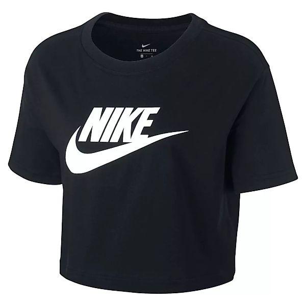 Nike Sportswear Essential Icon Futura Crop Kurzarm T-shirt XL Black / White günstig online kaufen