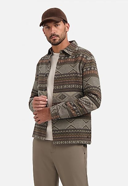 NO EXCESS Langarmhemd "No Excess Jacquard-Overshirt mit Muster" günstig online kaufen