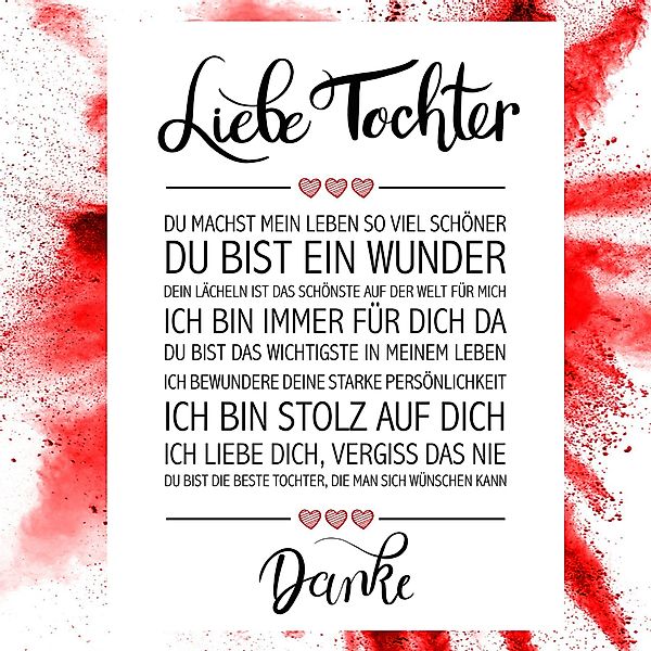 Close Up Kunstdruck Liebe Tochter Kunstdruck günstig online kaufen