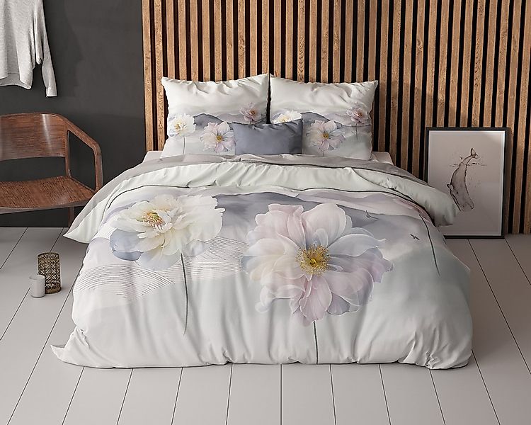 Sitheim-Europe Bettwäsche Bettwäsche Annique Grau Bettbezug mit Kissenbezug günstig online kaufen