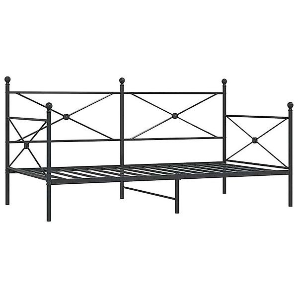 vidaXL Bett Tagesbett ohne Matratze Schwarz 100x190 cm Stahl günstig online kaufen