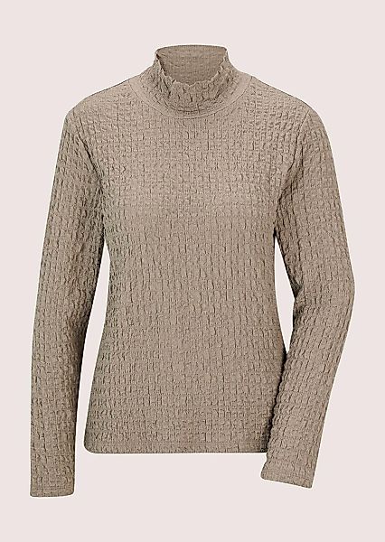 MADELEINE Langarmshirt "Jerseybluse Elegantes Oberteil mit Stehkragen" günstig online kaufen