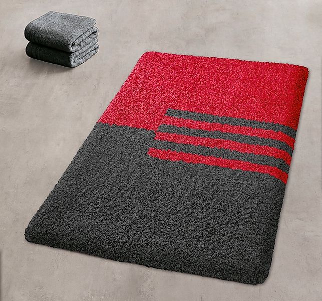 Kleine Wolke Badematte »»Dynamic«« Höhe 20 mm rutschhemmend beschichtet fuß günstig online kaufen