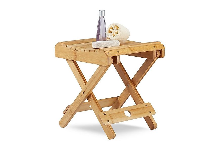 relaxdays Hocker Bambus Hocker zum Klappen günstig online kaufen