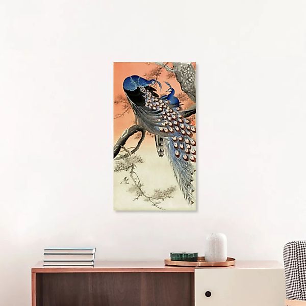 Poster / Leinwandbild - Zwei Pfauen In Einem Baum Von Ohara Koson günstig online kaufen