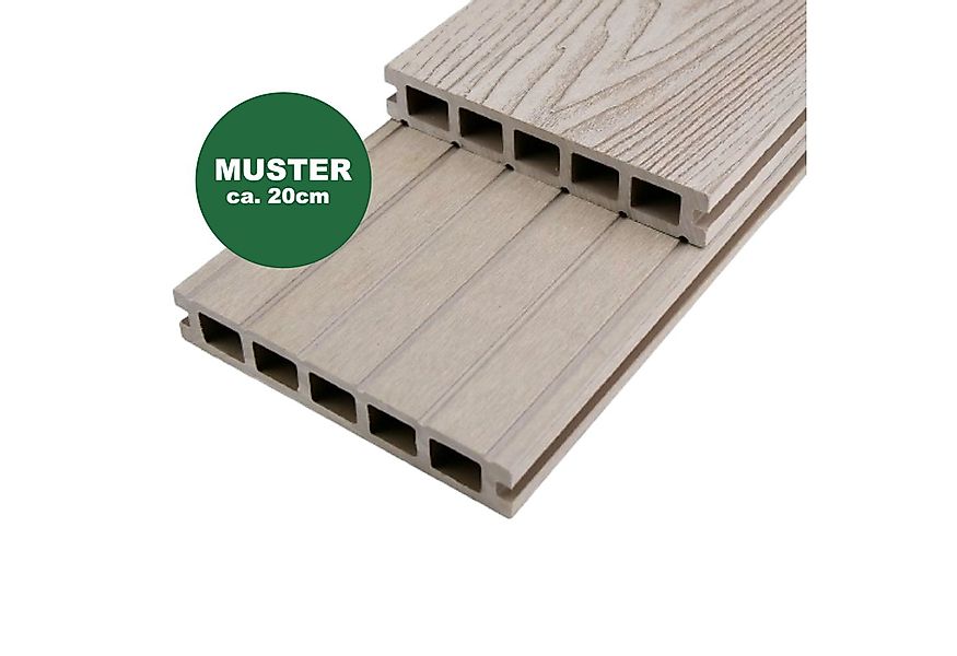 Woodstore24 Terrassendielen WoodoMykonos WPC Hohlkammerdiele in 3D-Holzopti günstig online kaufen