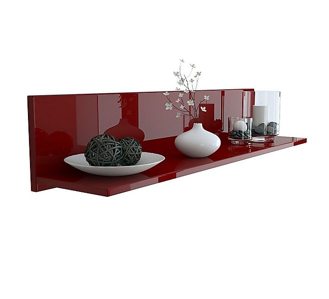 Vladon Wandregal Skadu, Schweberegal, Bordeaux Hochglanz (97,5 x 18,5 x 18, günstig online kaufen