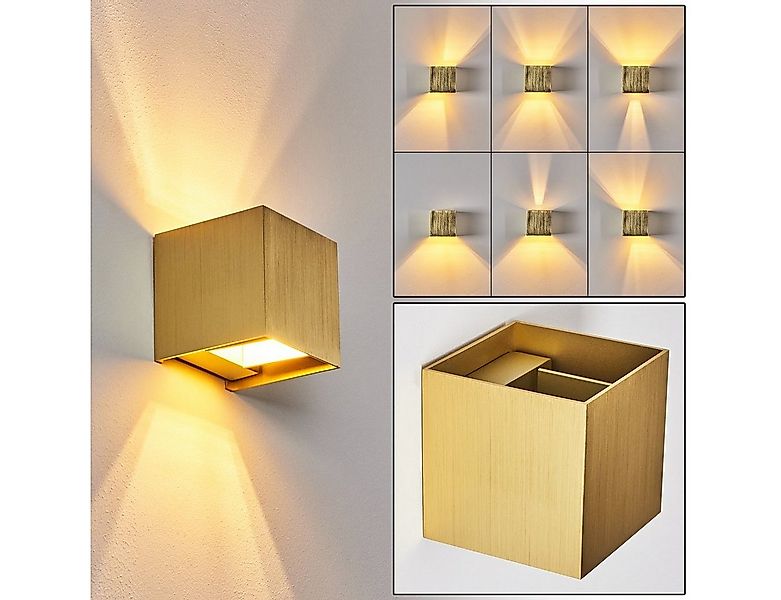 hofstein Wandleuchte Lichteffekt Wand Lampe Flur Strahler goldfarben Wohn S günstig online kaufen