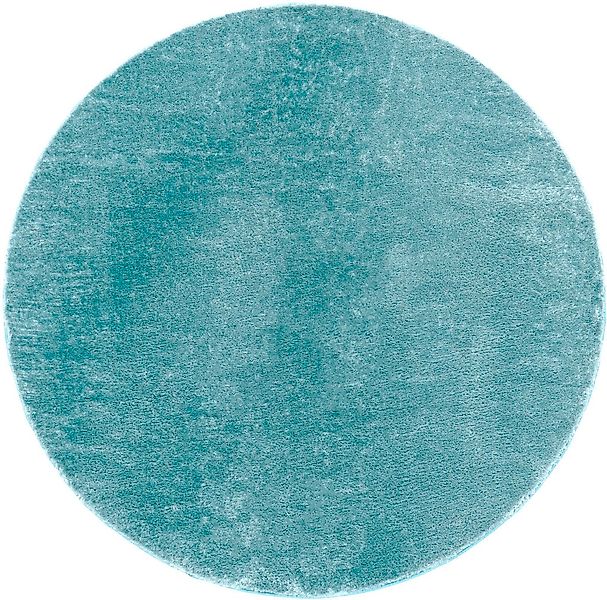 Paco Home Teppich »Cadiz 630«, rund, 14 mm Höhe, Kurzflor, Uni-Farben, beso günstig online kaufen