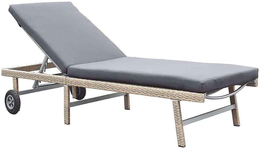 MERXX Gartenliege "Navarra", (1 St.), Länge: 202 cm, verstellbare Rückenleh günstig online kaufen