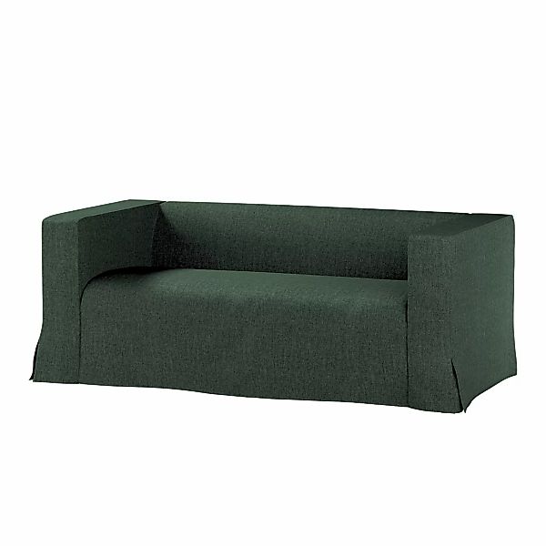 Bezug für Klippan 2-Sitzer Sofa, lang mit Kellerfalte, dunkelgrün, Klippan günstig online kaufen