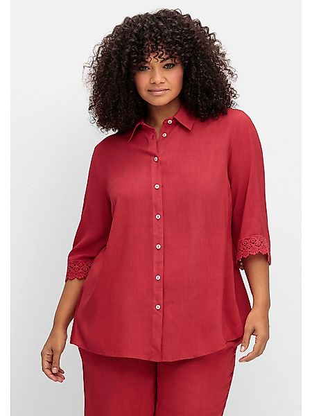 Sheego Hemdbluse Große Größen mit Spitze günstig online kaufen