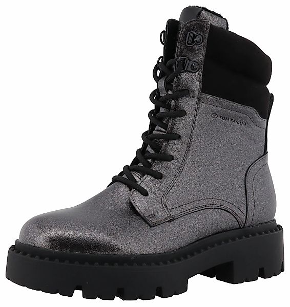 TOM TAILOR Winterboots, Blockabstz, Schnürboots, Winterstiefelette günstig online kaufen