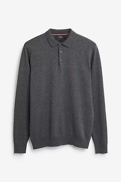 Next Polokragenpullover Langärmeliges Polo-Shirt aus Feinstrick (1-tlg) günstig online kaufen