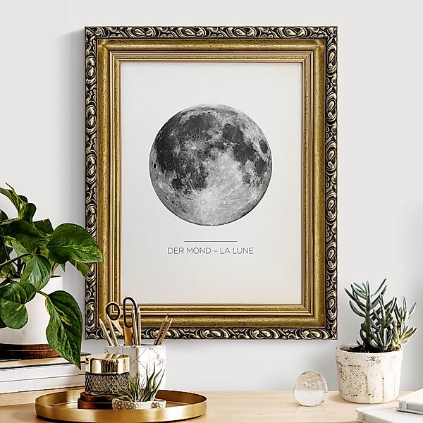 Gerahmtes Leinwandbild Der Mond - La Lune günstig online kaufen