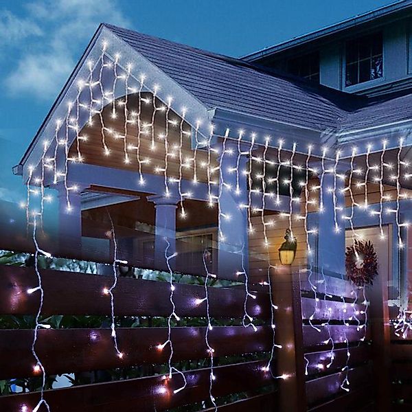 Salcar LED-Lichtervorhang LED Lichterkette Eisregen Lichtervorhang günstig online kaufen