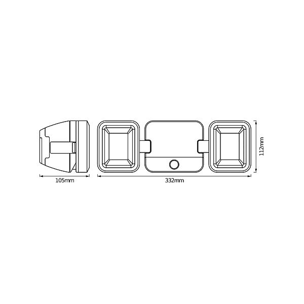 OSRAM LED-Außenwandstrahler DOUBLE, 2-flg., weiß, Batterie günstig online kaufen