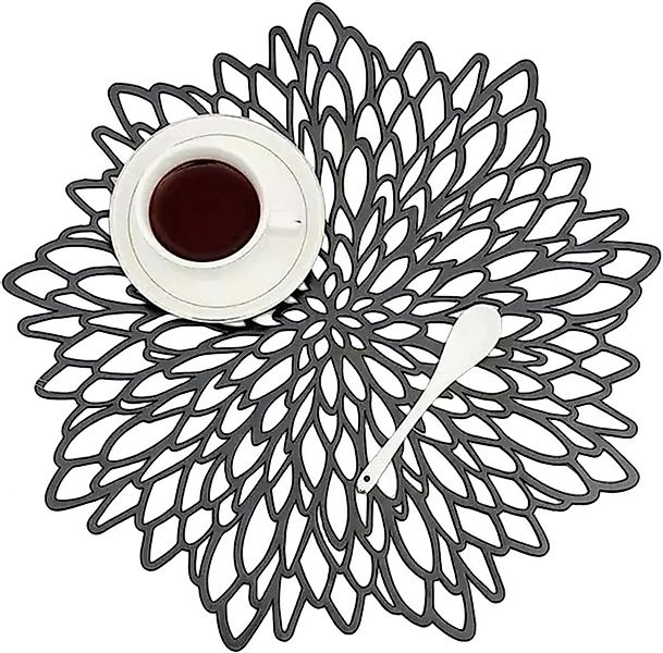 Coonoor Platzset PVC Platzset Abwaschbar Platzsets Tischsets Rund, 38cm, (6 günstig online kaufen