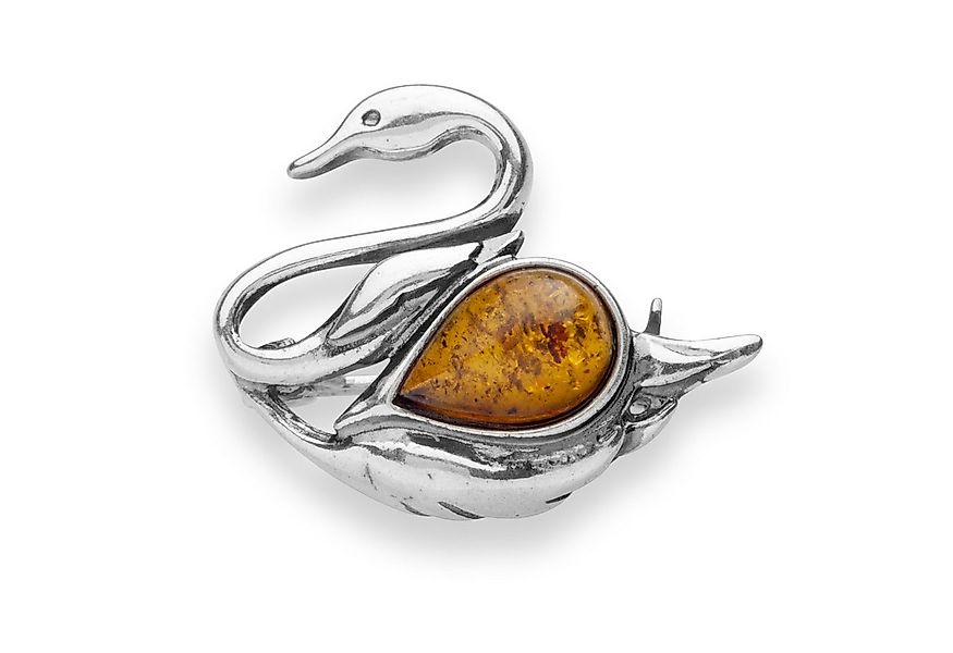 OSTSEE-SCHMUCK Brosche Ostsee-Schmuck Brosche kleiner Schwan Brosche kleine günstig online kaufen