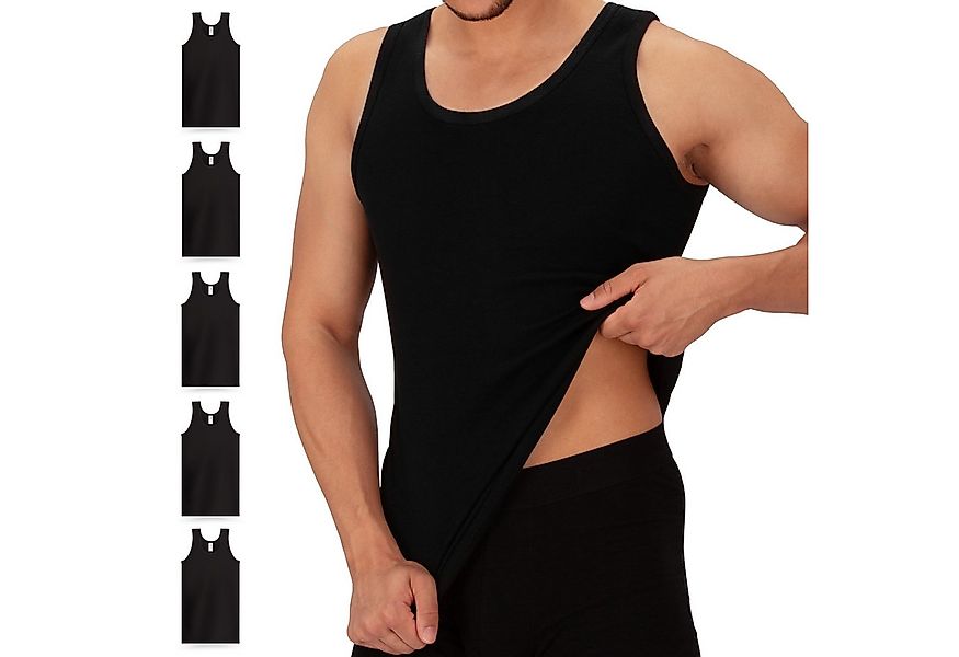 celodoro Unterhemd Herren 5er Pack - Feinripp Tank-Top aus 100% Baumwolle - günstig online kaufen