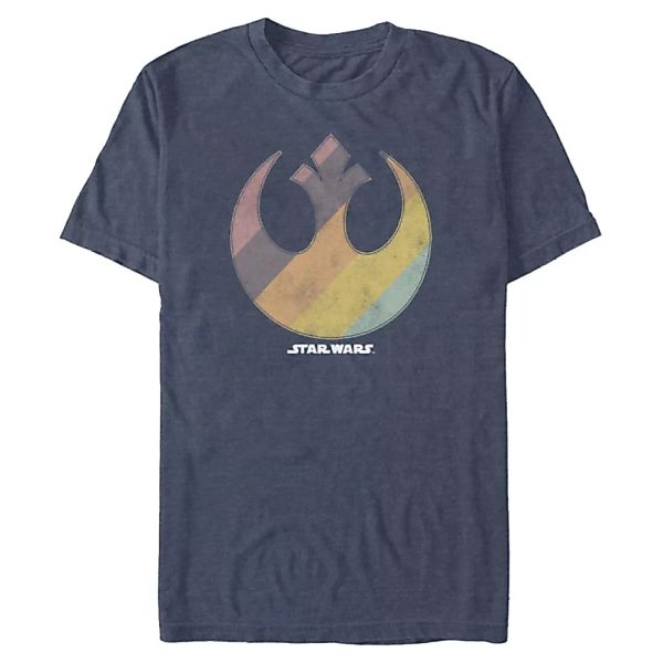 Star Wars - Logo Rainbow Rebel - Männer T-Shirt günstig online kaufen