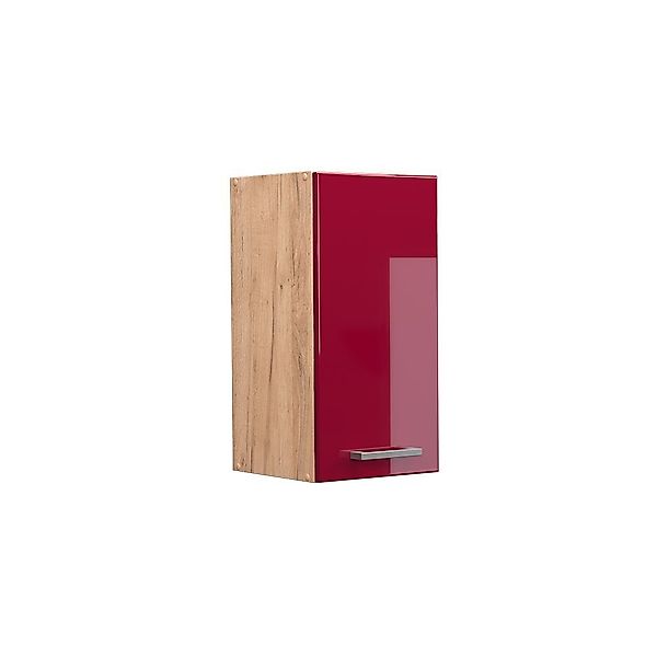 Vicco Hängeschrank R-Line, Bordeaux Hochglanz/Goldkraft Eiche, günstig online kaufen