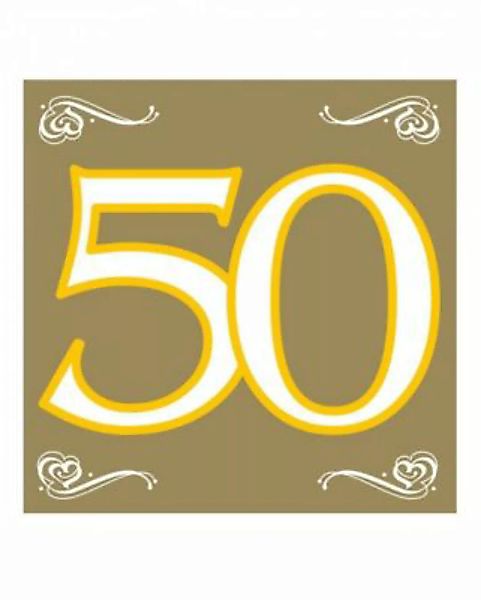 Goldene 50er Servietten als Tischdekoration Papierservietten gold günstig online kaufen