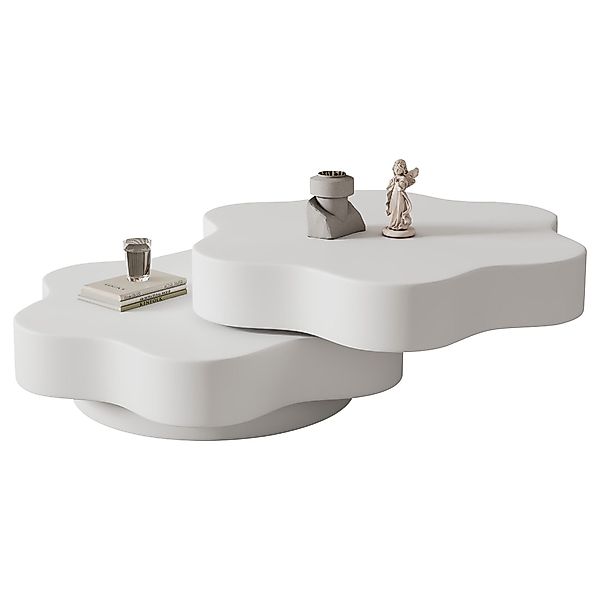 Merax Couchtisch Blumenförmiger Sofatisch Drehbarer Beistelltisch günstig online kaufen