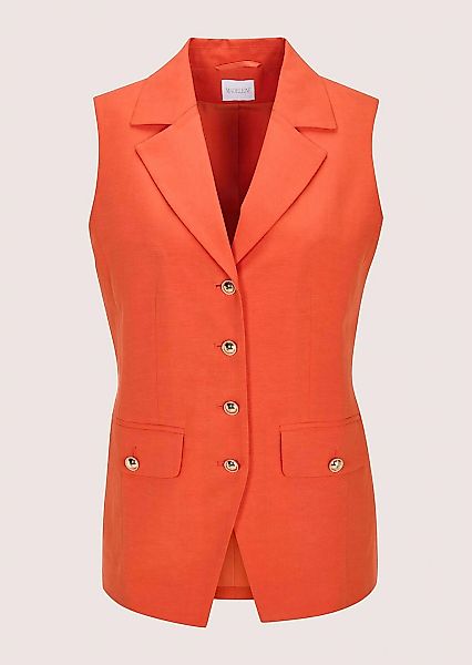 MADELEINE Kurzweste "Weste Elegante Anzug-Weste Damen, Reverskragen" Goldfa günstig online kaufen