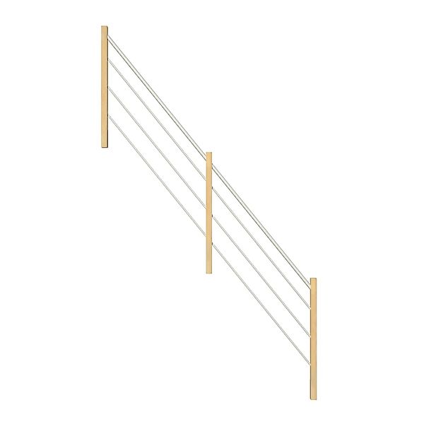 StarWood Holz-Edelstahl-Geländer Weiß Fichte Links günstig online kaufen