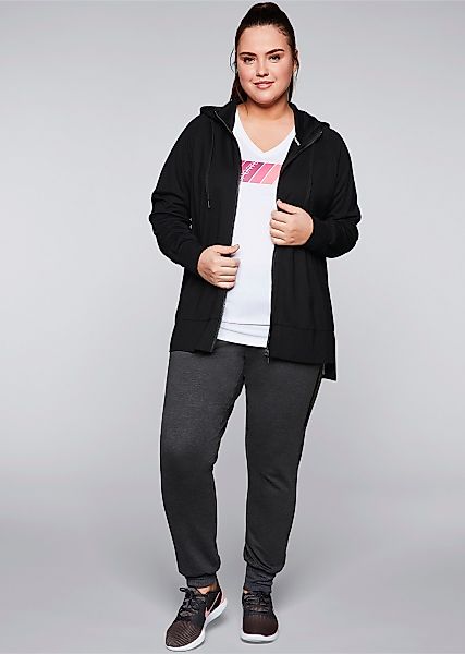 Sheego Trainingsshirt Kapuzensweatjacke günstig online kaufen