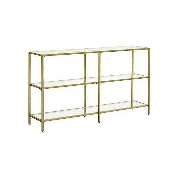 Vasagle Konsolentisch Glas 30 cm x 130 cm x 73,3 cm Gold günstig online kaufen